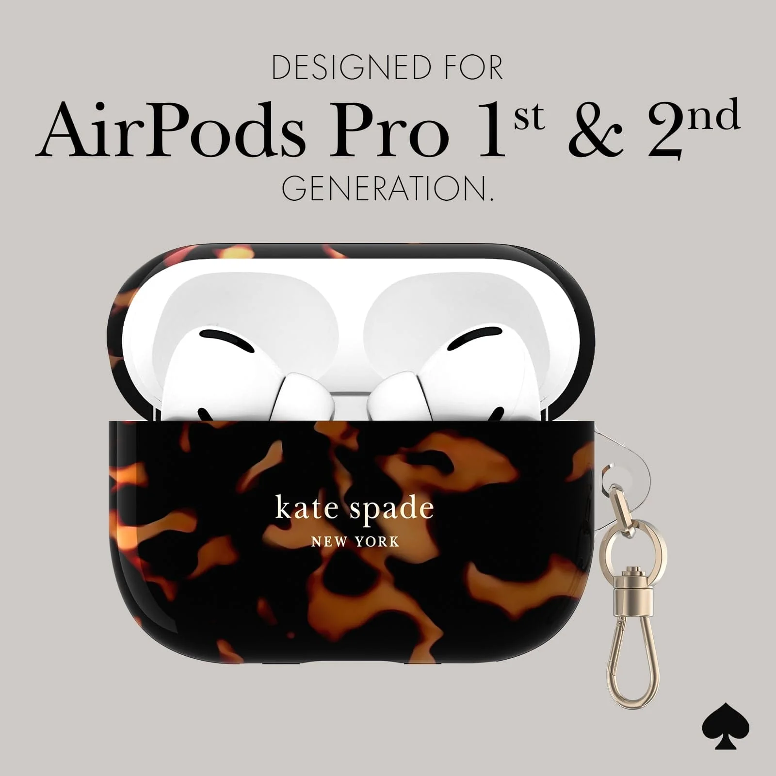 Kate Spade New York รุ่น Protective - เคส AirPods Pro 1/2 - ลาย Transparent Tortoise