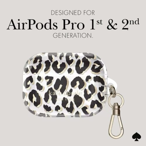 Kate Spade New York รุ่น Protective - เคส AirPods Pro 1/2 - ลาย City Leopard Black - Image 6
