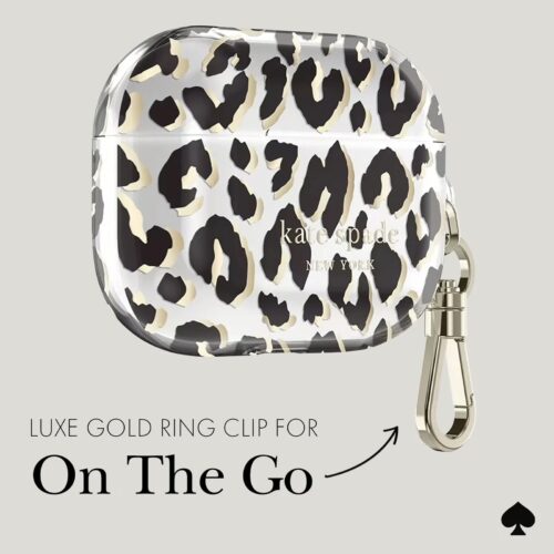 Kate Spade New York รุ่น Protective - เคส AirPods Pro 1/2 - ลาย City Leopard Black - Image 4