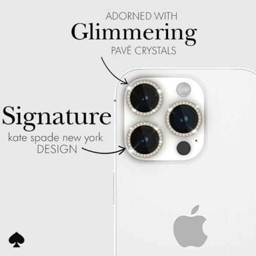 Kate Spade New York รุ่น Aluminum Ring Lens Protector - กระจกเลนส์กล้อง iPhone 15 Pro / 15 Pro Max - สี Set in Stone Gold - Image 2