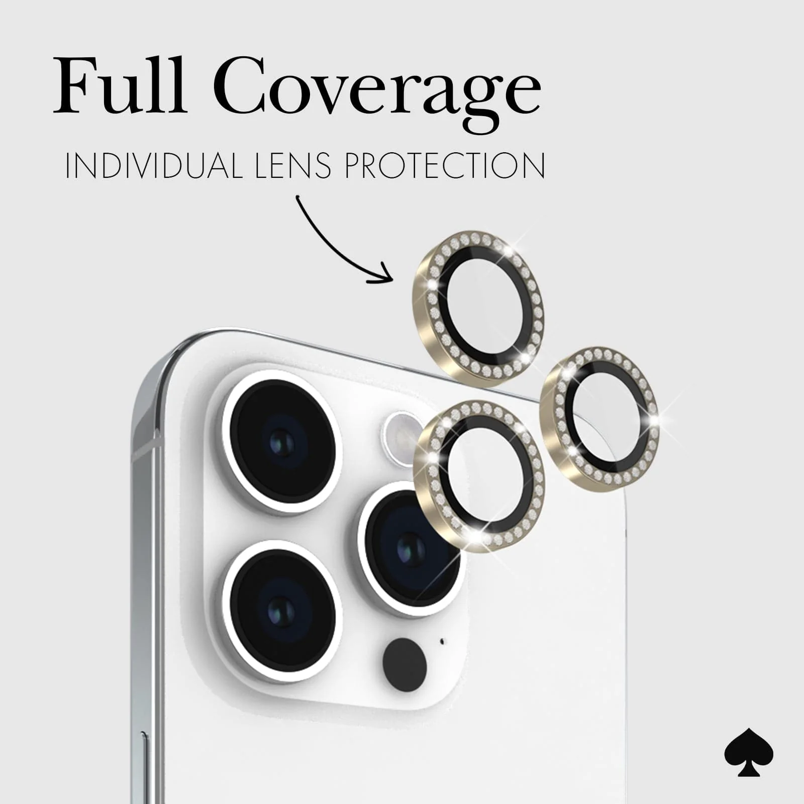Kate Spade New York รุ่น Aluminum Ring Lens Protector - กระจกเลนส์กล้อง iPhone 15 Pro / 15 Pro Max - สี Set in Stone Gold 3 Kate Spade New York รุ่น Aluminum Ring Lens Protector - กระจกเลนส์กล้อง iPhone 15 Pro / 15 Pro Max - สี Set in Stone Gold
