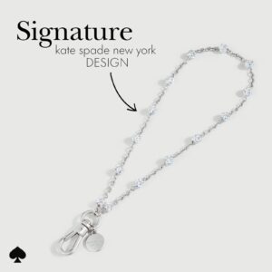 Kate Spade New York รุ่น Phone Charm - สายคล้องข้อมือ – ลาย Dazzle Chain Silver