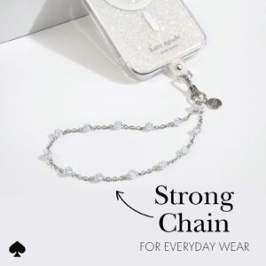 Kate Spade New York รุ่น Phone Charm - สายคล้องข้อมือ – ลาย Dazzle Chain Silver