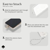 Kate Spade New York รุ่น Phone Charm - สายคล้องข้อมือ – ลาย Dazzle Chain Silver