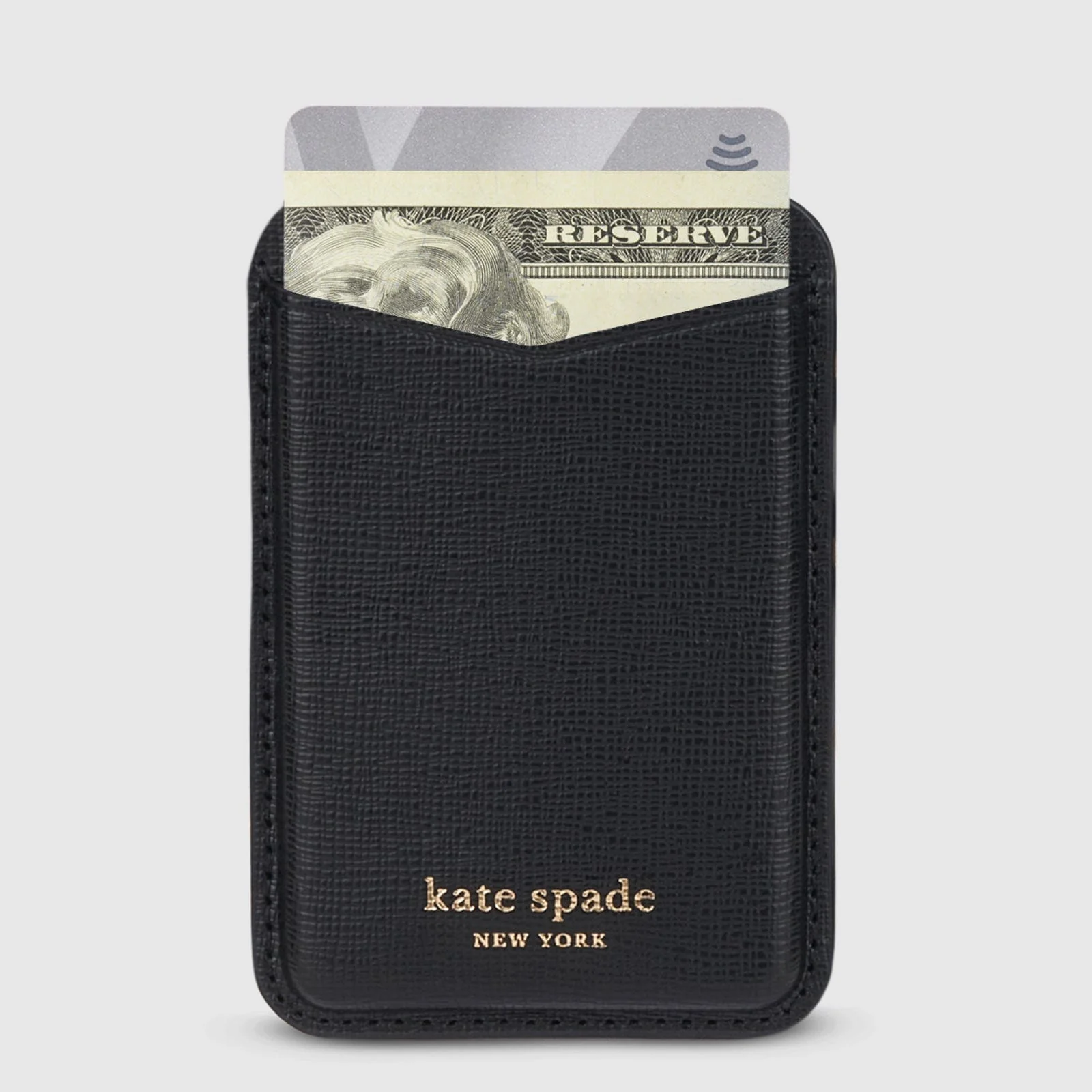 Kate Spade New York รุ่น Magnetic Card Holder - ที่เก็บบัตรติดหลังมือถือ - ลาย Black