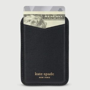 Kate Spade New York รุ่น Magnetic Card Holder - ที่เก็บบัตรติดหลังมือถือ - ลาย Black