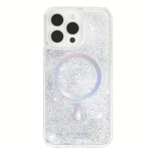 Kate Spade รุ่น Protective Case with MagSafe - เคส iPhone 15 Pro Max - สี Liquid Glitter Opal Iridescent