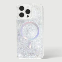 Kate Spade รุ่น Protective Case with MagSafe - เคส iPhone 15 Pro Max - สี Liquid Glitter Opal Iridescent