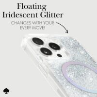 Kate Spade รุ่น Protective Case with MagSafe - เคส iPhone 15 Pro Max - สี Liquid Glitter Opal Iridescent