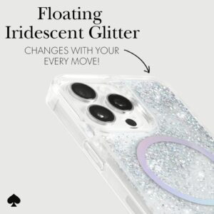 Kate Spade รุ่น Protective Case with MagSafe - เคส iPhone 15 Pro Max - สี Liquid Glitter Opal Iridescent