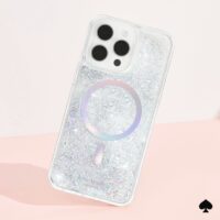 Kate Spade รุ่น Protective Case with MagSafe - เคส iPhone 15 Pro Max - สี Liquid Glitter Opal Iridescent