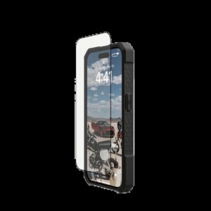 UAG รุ่น Glass Screen Shield Plus - ฟิล์มกระจก iPhone 15 Pro - สี Clear/Black