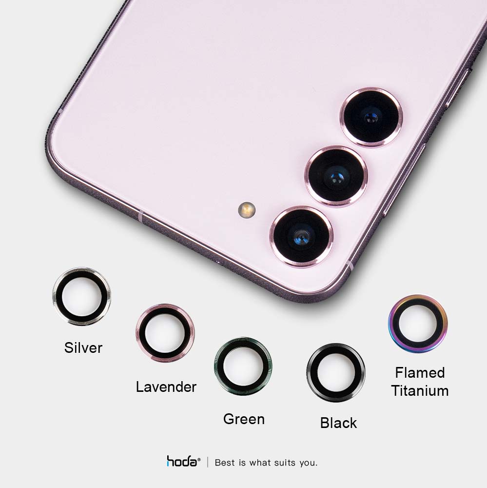 Hoda รุ่น Sapphire Lens Protector - กระจกเลนส์กล้อง Galaxy S24 Plus - สี Flamed Taitanium