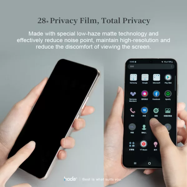 Hoda รุ่น Anti-Peeper (Privacy) Full Coverage Tempered Glass - ฟิล์มกระจก Galaxy S24 Ultra
