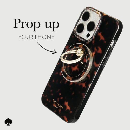 Kate Spade New York รุ่น Magnetic Ring Stand - แหวนติดหลังมือถือ - ลาย Tortoiseshell - Image 7