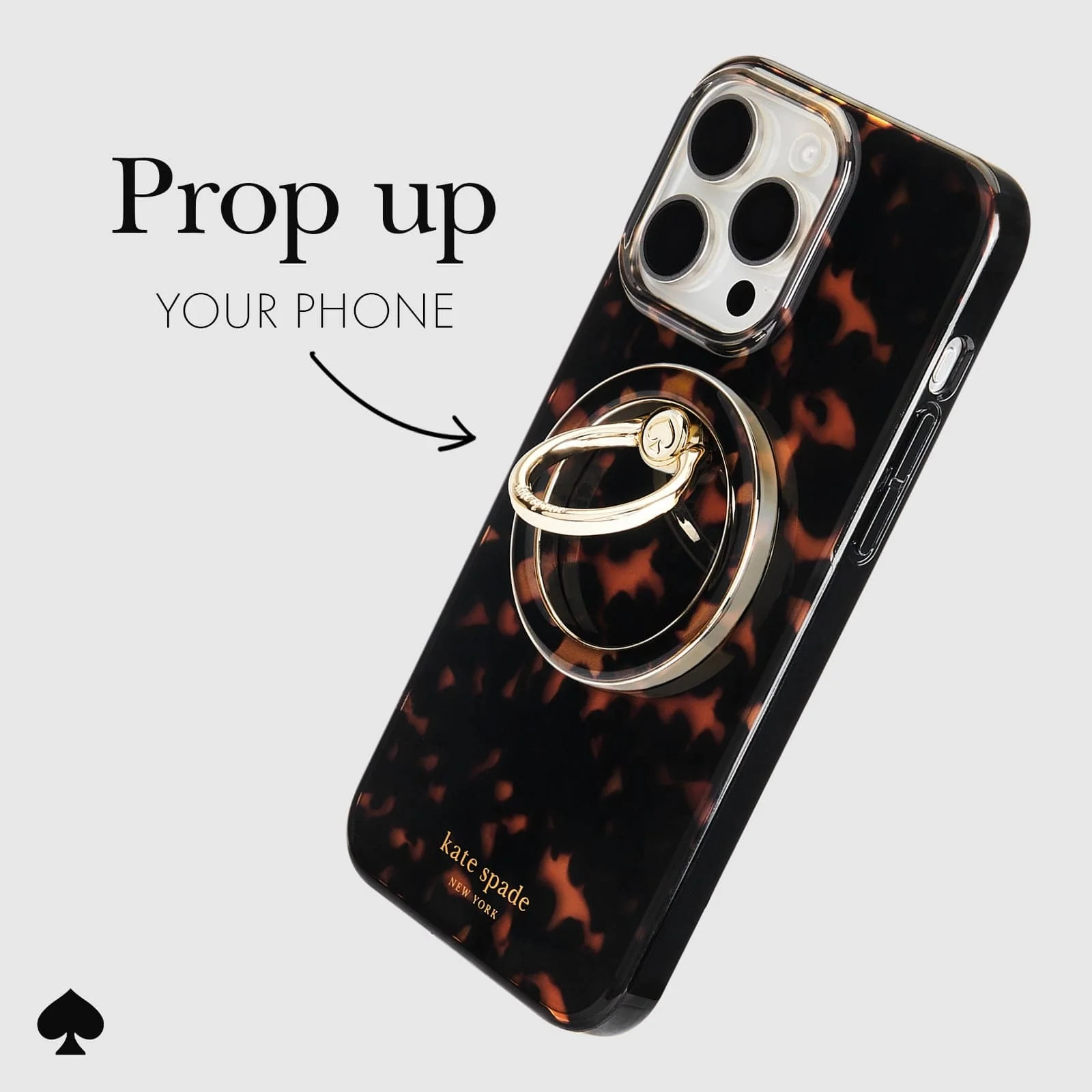 Kate Spade New York รุ่น Magnetic Ring Stand - แหวนติดหลังมือถือ - ลาย Tortoiseshell 21 Kate Spade New York รุ่น Magnetic Ring Stand - แหวนติดหลังมือถือ - ลาย Tortoiseshell