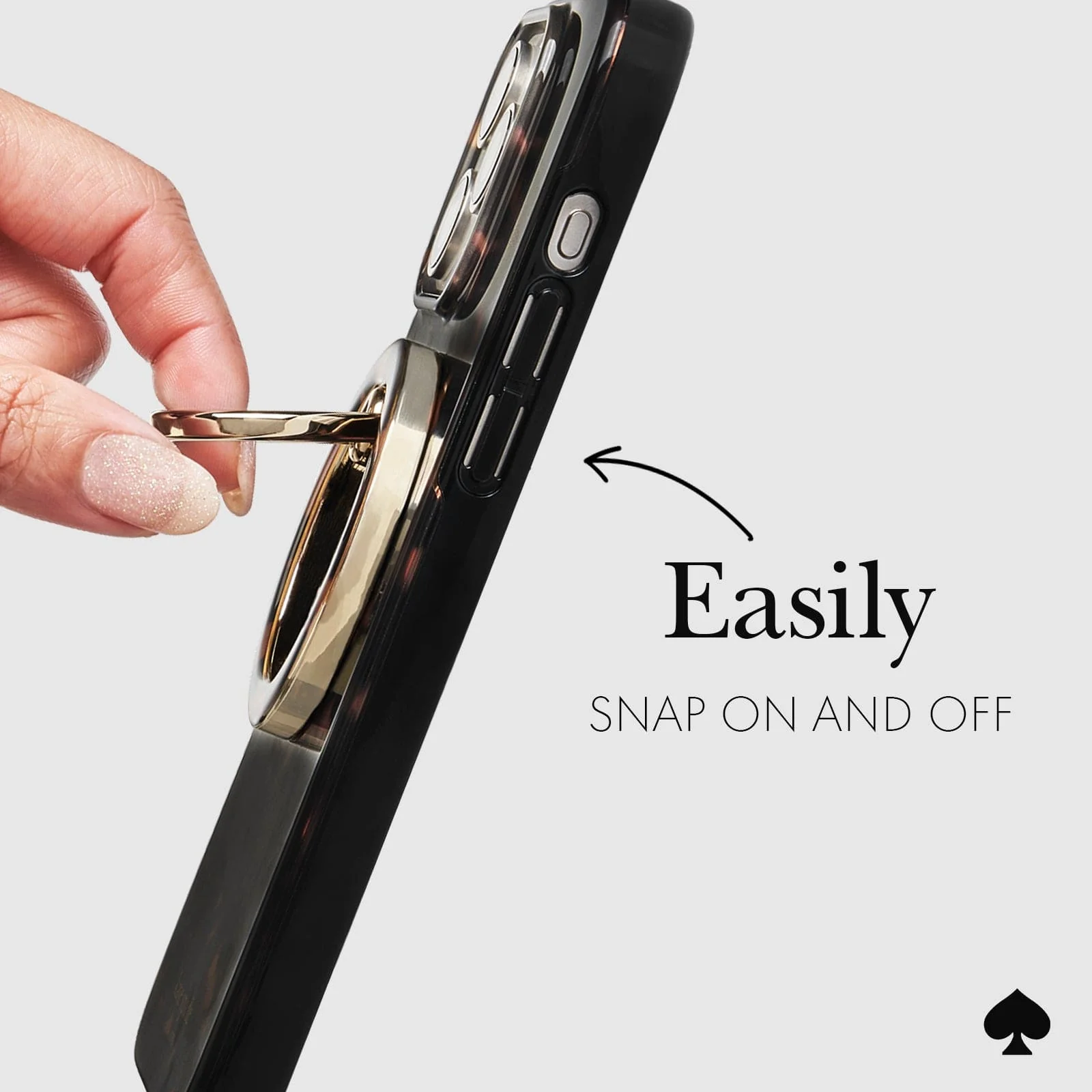 Kate Spade New York รุ่น Magnetic Ring Stand - แหวนติดหลังมือถือ - ลาย Tortoiseshell 17 Kate Spade New York รุ่น Magnetic Ring Stand - แหวนติดหลังมือถือ - ลาย Tortoiseshell