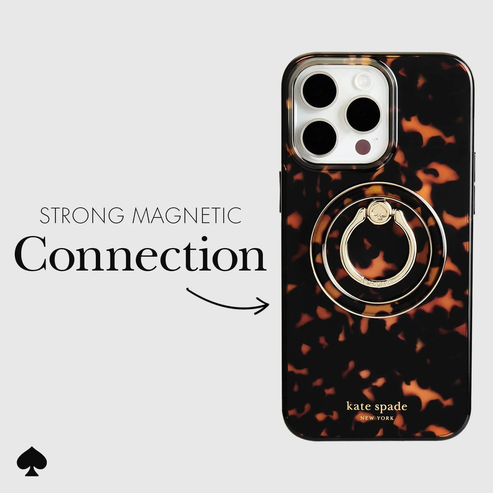 Kate Spade New York รุ่น Magnetic Ring Stand - แหวนติดหลังมือถือ - ลาย Tortoiseshell 22 Kate Spade New York รุ่น Magnetic Ring Stand - แหวนติดหลังมือถือ - ลาย Tortoiseshell
