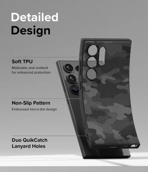 Ringke รุ่น Onyx Design - เคส Galaxy S24 Ultra - สี Camo Black