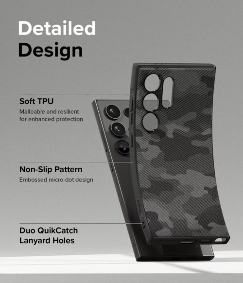 Ringke รุ่น Onyx Design - เคส Galaxy S24 Ultra - สี Camo Black - Image 11
