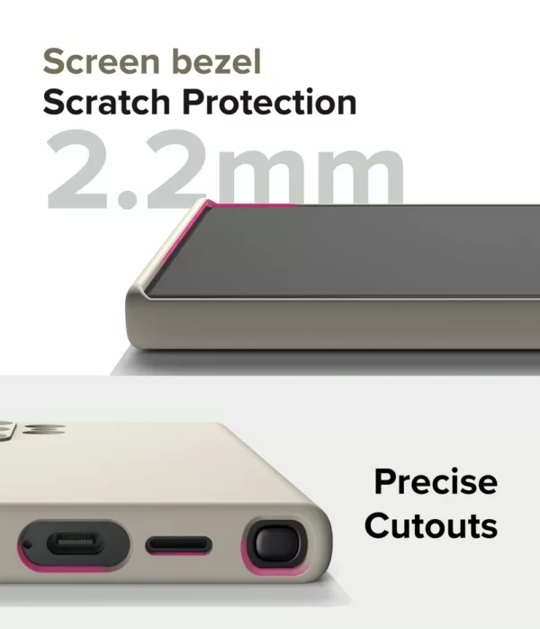 Ringke รุ่น Silicone Magnetic - เคส Galaxy S24 Ultra - สี Pink Sand