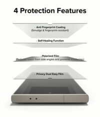 Ringke รุ่น Privacy Dual Easy - ฟิล์ม Galaxy S24 Ultra (พร้อมอุปกรณ์ติดตั้ง)