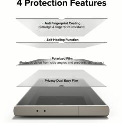 Ringke รุ่น Privacy Dual Easy - ฟิล์ม Galaxy S24 Ultra (พร้อมอุปกรณ์ติดตั้ง)