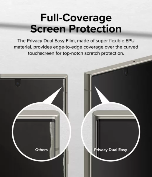 Ringke รุ่น Privacy Dual Easy - ฟิล์ม Galaxy S24 Ultra (พร้อมอุปกรณ์ติดตั้ง)