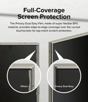 Ringke รุ่น Privacy Dual Easy - ฟิล์ม Galaxy S24 Ultra (พร้อมอุปกรณ์ติดตั้ง)
