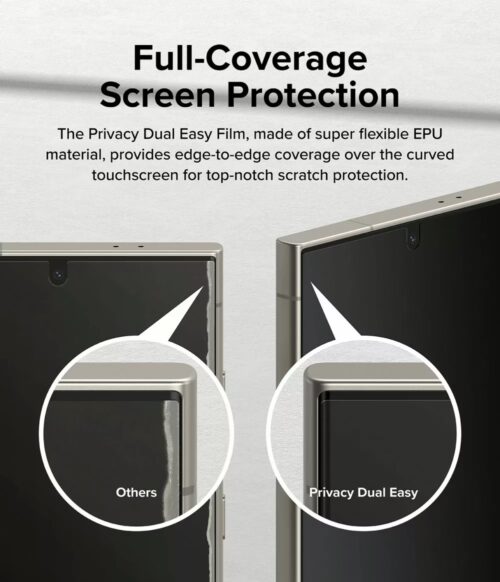 Ringke รุ่น Privacy Dual Easy - ฟิล์ม Galaxy S24 Ultra (พร้อมอุปกรณ์ติดตั้ง) - Image 8