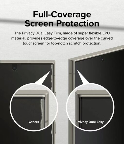 Ringke รุ่น Privacy Dual Easy - ฟิล์ม Galaxy S24 Ultra (พร้อมอุปกรณ์ติดตั้ง) - Image 8
