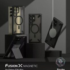 Ringke รุ่น Fusion X Magnetic - เคส Galaxy S24 Ultra - สี Matte Black