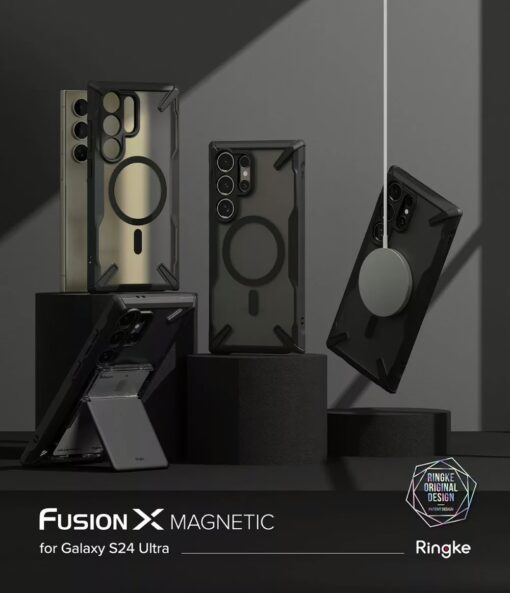 Ringke รุ่น Fusion X Magnetic - เคส Galaxy S24 Ultra - สี Matte Black - Image 2