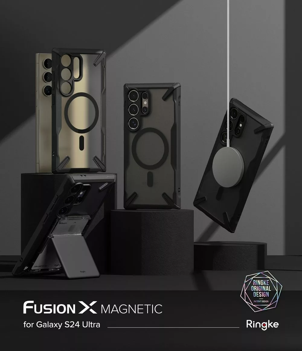 Ringke รุ่น Fusion X Magnetic - เคส Galaxy S24 Ultra - สี Matte Black