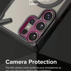 Ringke รุ่น Fusion X Magnetic - เคส Galaxy S24 Ultra - สี Matte Black