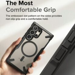 Ringke รุ่น Fusion X Magnetic - เคส Galaxy S24 Ultra - สี Matte Black