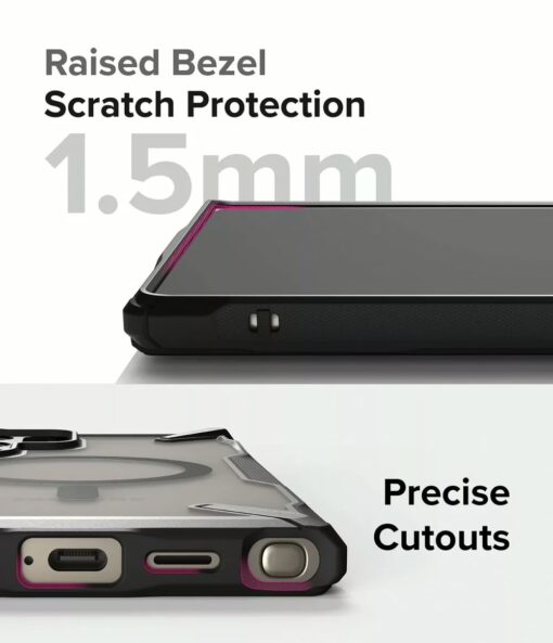 Ringke รุ่น Fusion X Magnetic - เคส Galaxy S24 Ultra - สี Matte Black - Image 11