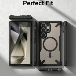 Ringke รุ่น Fusion X Magnetic - เคส Galaxy S24 Ultra - สี Matte Black