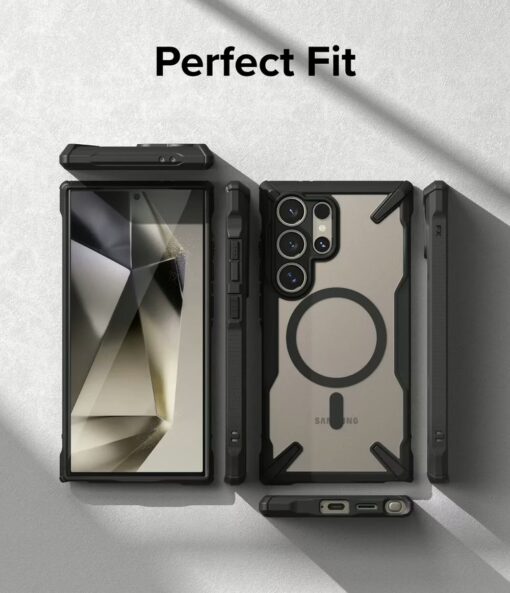 Ringke รุ่น Fusion X Magnetic - เคส Galaxy S24 Ultra - สี Matte Black - Image 12