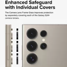 Ringke รุ่น Camera Lens Frame Glass - กระจกเลนส์กล้อง Galaxy S24 Ultra - สี Black - Image 2