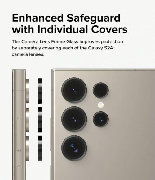 Ringke รุ่น Camera Lens Frame Glass - กระจกเลนส์กล้อง Galaxy S24 Ultra - สี Black - Image 2