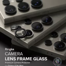 Ringke รุ่น Camera Lens Frame Glass - กระจกเลนส์กล้อง Galaxy S24 Ultra - สี Black - Image 3