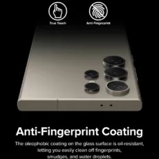 Ringke รุ่น Camera Lens Frame Glass - กระจกเลนส์กล้อง Galaxy S24 Ultra - สี Black - Image 4