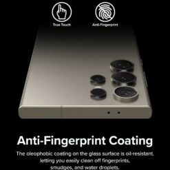 Ringke รุ่น Camera Lens Frame Glass - กระจกเลนส์กล้อง Galaxy S24 Ultra - สี Black