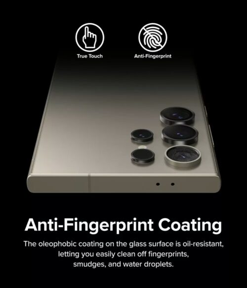 Ringke รุ่น Camera Lens Frame Glass - กระจกเลนส์กล้อง Galaxy S24 Ultra - สี Black - Image 4