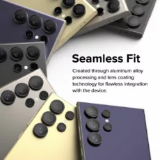 Ringke รุ่น Camera Lens Frame Glass - กระจกเลนส์กล้อง Galaxy S24 Ultra - สี Black - Image 6