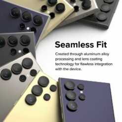 Ringke รุ่น Camera Lens Frame Glass - กระจกเลนส์กล้อง Galaxy S24 Ultra - สี Black