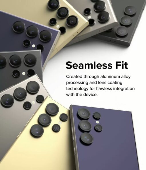 Ringke รุ่น Camera Lens Frame Glass - กระจกเลนส์กล้อง Galaxy S24 Ultra - สี Black - Image 6