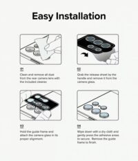 Ringke รุ่น Camera Lens Frame Glass - กระจกเลนส์กล้อง Galaxy S24 Ultra - สี Black