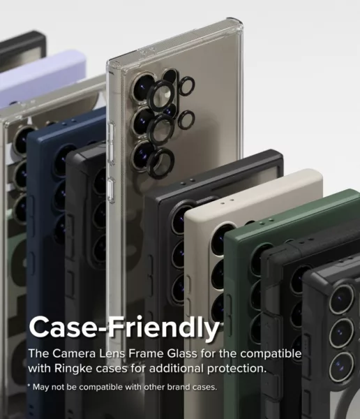 Ringke รุ่น Camera Lens Frame Glass - กระจกเลนส์กล้อง Galaxy S24 Ultra - สี Black